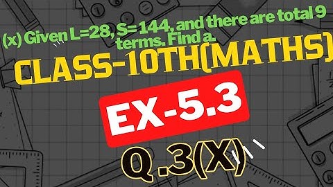 Chapter 5 Arithmetic Progression Ex 5.3 Q 3(x) Class 10 Maths NCERTl Ex5.3 Q3(x)