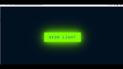 Neon Light Pure CSS and HTML Button Style
