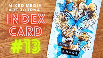 Mixed Media Art Journaling on Index Card 13 | #flightyrambler #mixedmedia #artjournal