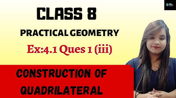 Ex: 4.1 Ques 1(iii)-Practical Geometry Class 8- Chapter 4 Maths NCERT ||