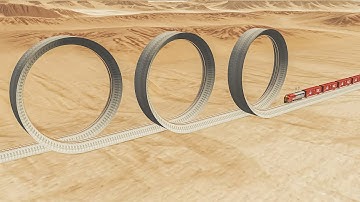 Impossible Triple Loop Rail Tracks Vs Train Crossing loop path Deep Water - BeamNG.Drive