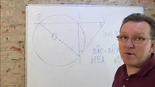 Окружность.Отношение между хордой и касательной.