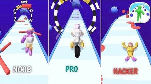 NOOB vs PROvs HACKER Rope-man Run-Max All levels gameplay Android ios