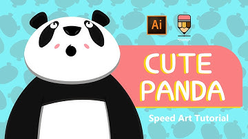 Illustrator Speed Art Tutorial: How to Draw a Cute Panda - Easy Way