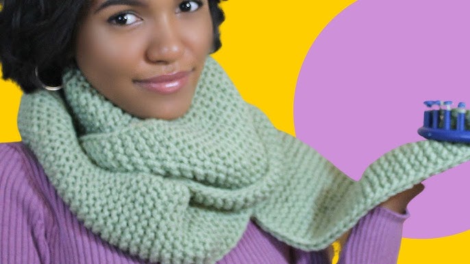 Round Loom Knit Scarf Tutorial – Knit, Purl & Slip Stitch –