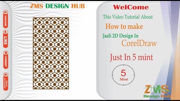 How to make Jaali Design In CorelDraw 2022 | New Design Star | CorelDraw Tutorial # ZMS DESIGN HUB