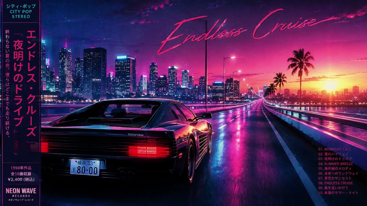 ネオン カールスバーグ CITY POP 90s 「ネオン・クルーズ」Japanese Night Drive エンドレス