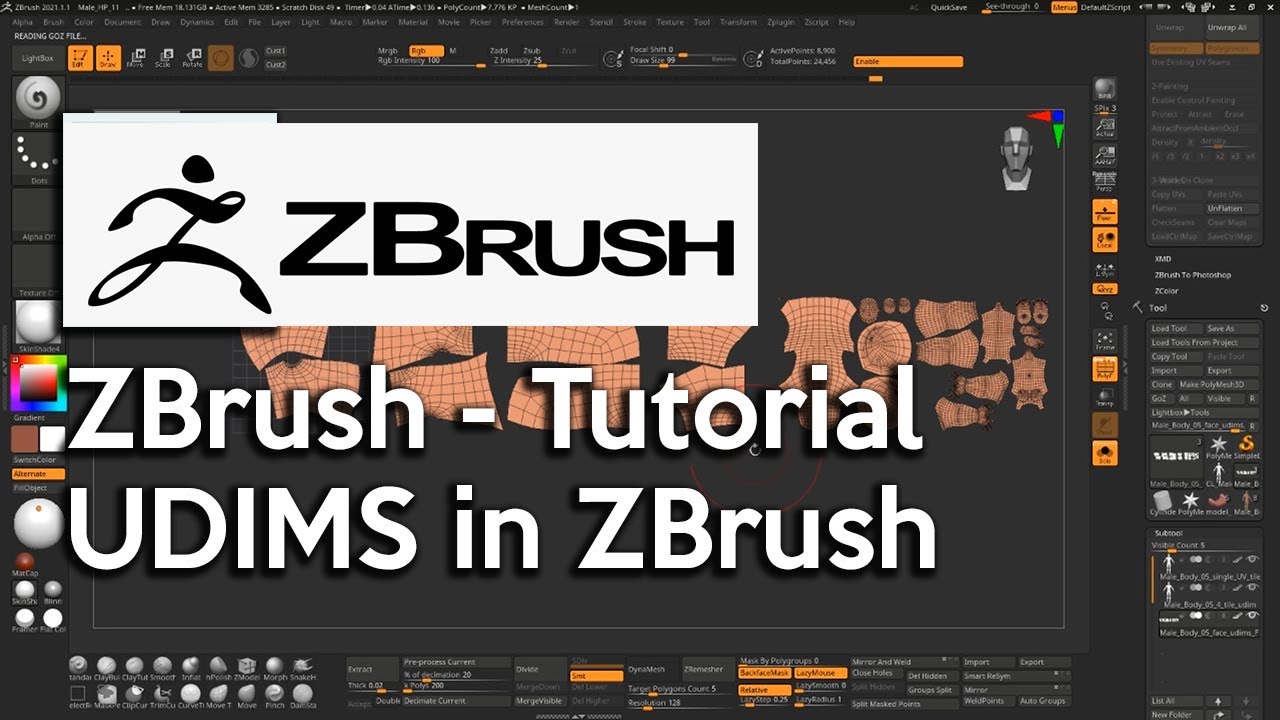 udim uv zbrush