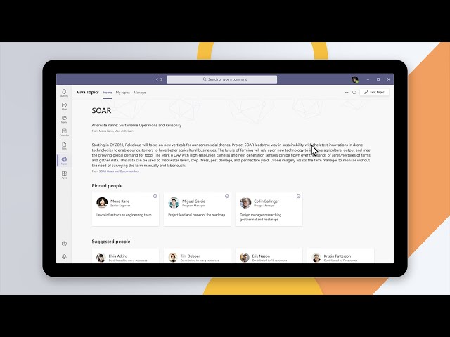 Introducing Microsoft Viva Topics class=