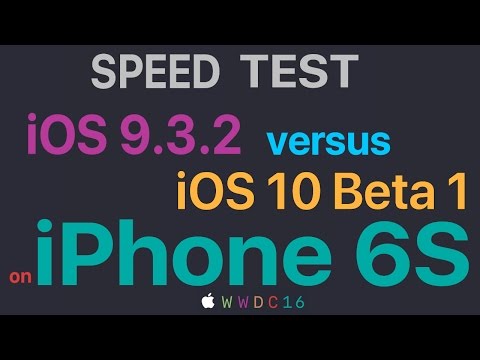 iPhone 6S : iOS 9.3.2 vs iOS 10 Beta 1 Build 14A5261v Speed Test