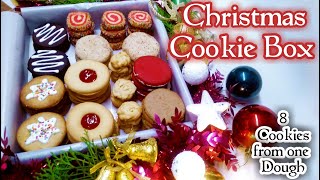 Christmas Cookie Box/Eight Different Cookies from One Basic Dough/Christmas Cookies/Holiday Cookies
