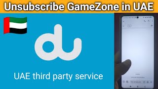How to unsubscribe #GameZone in UAE #DU sim Network #UAE third party service Deactivate code screenshot 5