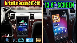 Unboxing & installing a Tesla style 13.6" Android Car Stereo by AuCar for Cadillac Escalade 2007-14
