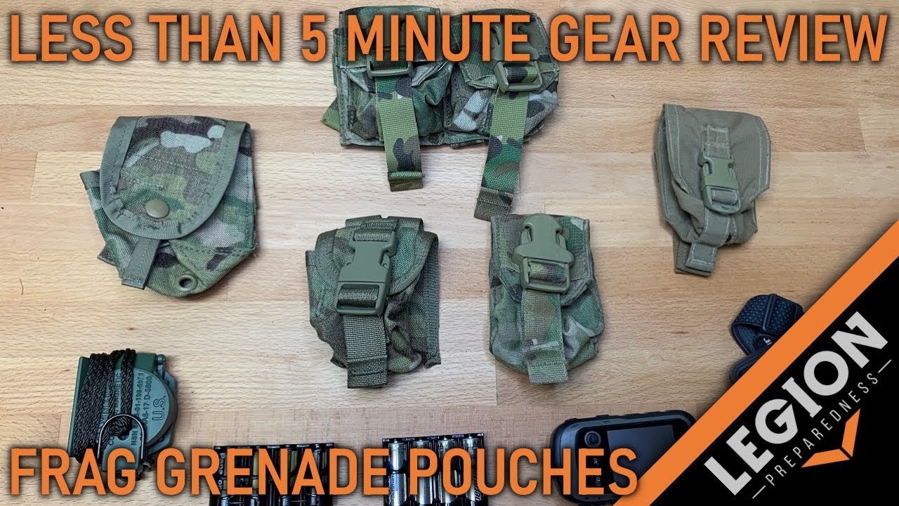 Eagle Industries, TYR Tactical, and Army Issued Frag Grenade Pouches