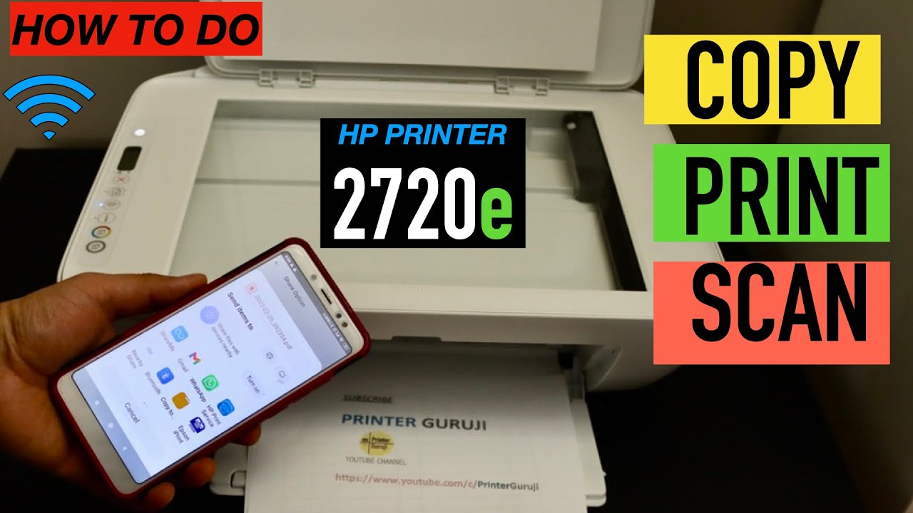 HP DeskJet 2720e Scanning, Printing & Copying. 