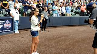 12 yr. old, Liamani NAILS the National Anthem!!! 🤯🤯🤯