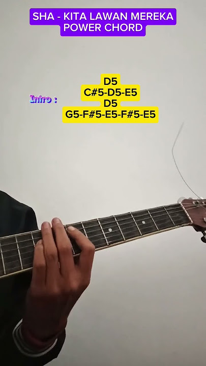 Intro SHA-Kita Lawan Mereka power chord #guitar #tutorial #standalone #sha #powerchords #cover