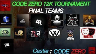 FINAL OF 12k TOURNAMENT (ORGANISED BY CODE ZERO)