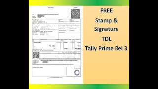 Free Tdl For Stamp And Signature In Tally Prime Rel 30