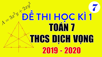Đề thi Toán lớp 7 học kì 1 năm 2019 THCS Dịch Vọng