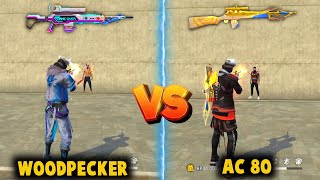 WOODPECKER - ACE GAMER VS AC80 - ROYAL WARRIOR DAMAGE ABILITY TEST | BEST LONG RANGE GUN- FREE FIRE