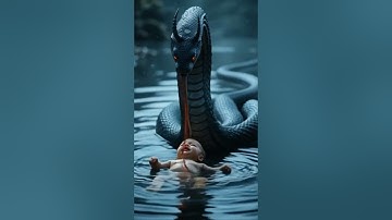 Dog rescue the baby from snake #ai #ytshorts #dog #rescue #viral