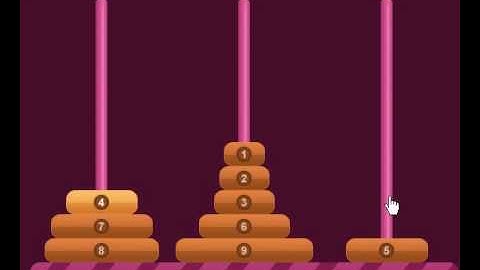 Hanoi towers 9 disks 511 moves