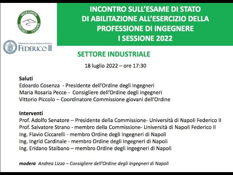 Orientamento all'Esame di Stato I sess.2022 - Settore Industriale - incontro del 18.07.2022