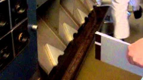 Winnowing process of cocoa beans