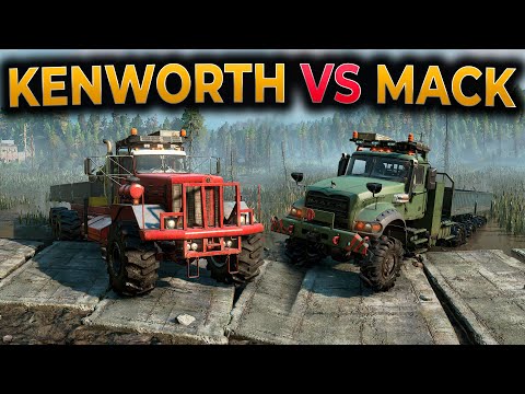 KENWORTH 963 VS MACK DEFENSE M917 ► SNOWRUNNER ► КАКАЯ МАШИНА ЛУЧШЕ? СНОУРАННЕР ► ГАЙД ОБЗОР
