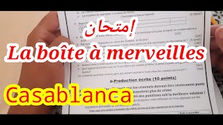 Correction de l'examen régional La boite à merveille 2020 Casablanca