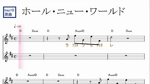 楽譜有 ホール ニュー ワールド A Whole New World アラジン Mp3