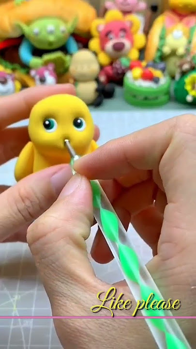 Clay make dinosaur!  clay yellow Dino #yellow #diy #clayart #claydinosaur