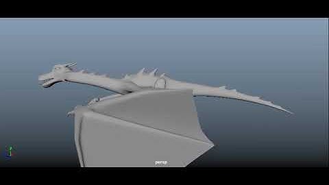 3D Dragon Playblast Animation