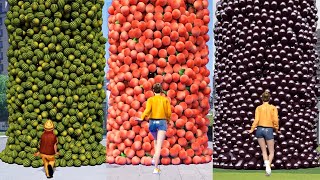 THE COLLAPSE OF THOUSANDS OF FRUITS 🤯3D Special Effects | 3D Animation #shorts #specialeffects #c4d