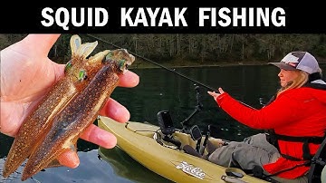 Kayak Fishing for Squid in Puget Sound (Underwater Footage)