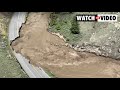 Extreme flooding and mudslides at Yellowstone National Park