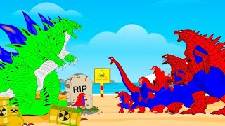 Rescue Baby GODZILLA From Radioactive Pit : Who Will Win? | Godzilla Cartoon Compilation