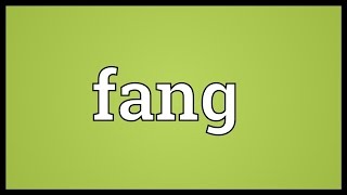 Fang Meaning