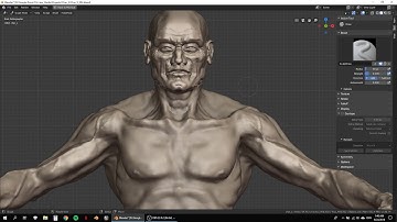 Blender 2.8 character project - Part 2 - Sculpting - Refining the model