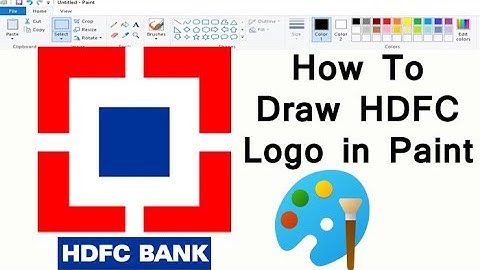 How to make HDFC Bank logo in MS Paint Hindi