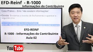 EFD-Reinf - R-1000 - Informações do Contribuinte - Aula 02 - Prof Eduardo Tanaka