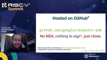 Fully Open Source Manufacturable PDK for a 130nm Process (RISC-V Summit 2020, Tim 