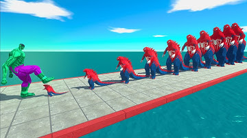 ALL Colossal Titan VS 10 Growing Levels of SPIDER-MAN GODZILLA Size Comparison - ARBS