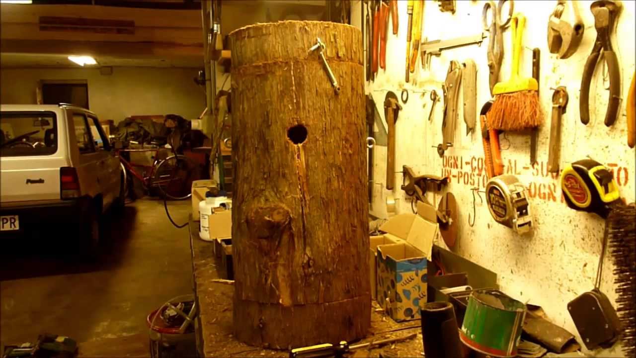 Realizzazione tronchetti nido per uccelli III° PARTE