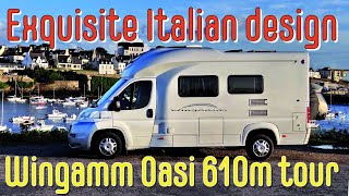 One of my favourite motorhome brands. Exquisite Italian design in monocoque RV. Wingamm Oasi 610M