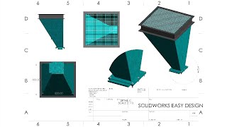 Solidworks Tutorial #  220 How to Design a industrials Intake Hopper in Sheet Metal