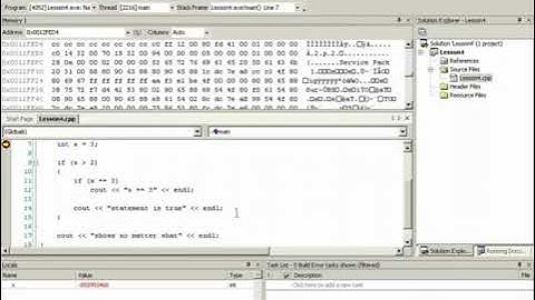 3DBuzz C++ Course: Level 1 Lesson 4 - control statements and branching