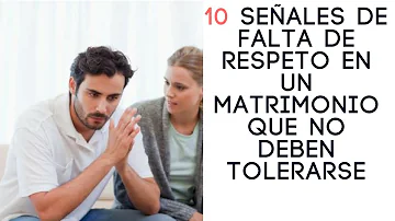 ¿Cómo es la falta de respeto en el matrimonio?