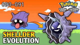 How To Evolve Shellder Into Cloyster In Pokemon Fire Red & Leaf Green | Kanto Pokedex